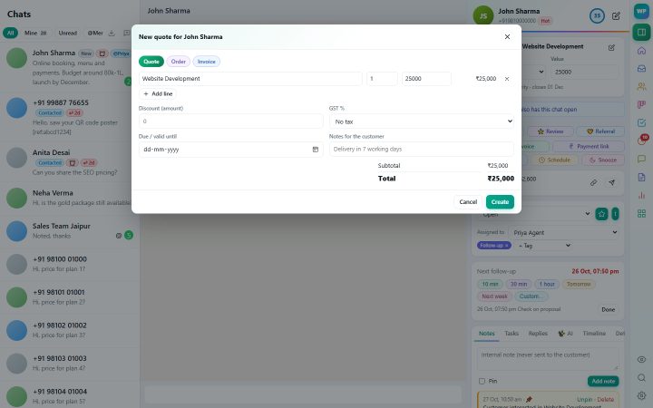 Quotes, invoices & payments